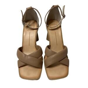Dolce Vita Farah Ankle Strap Sandals Tan Beige Size 10 Neutral Strappy Heels